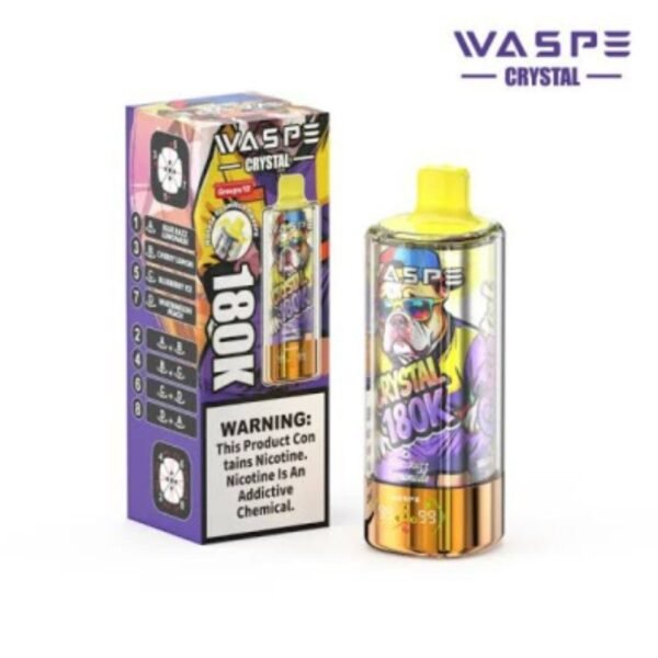 waspe-8-in-1-crystal-180k-puffs-03 Waspe 8 in 1 Crystal 180K Puffs disposable vape